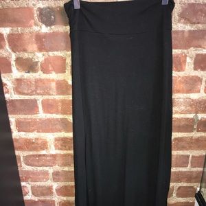 Black and blue maxi skirt set